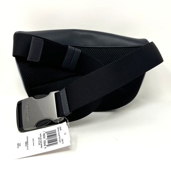 Coach Westway Belt Bag In Colorblock With Coach Patch Blue Black Leather CE495 - Picture 2 of 7